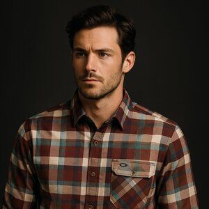 Oakley Plaid Long Sleeve Button-Up Shirt – Size XL